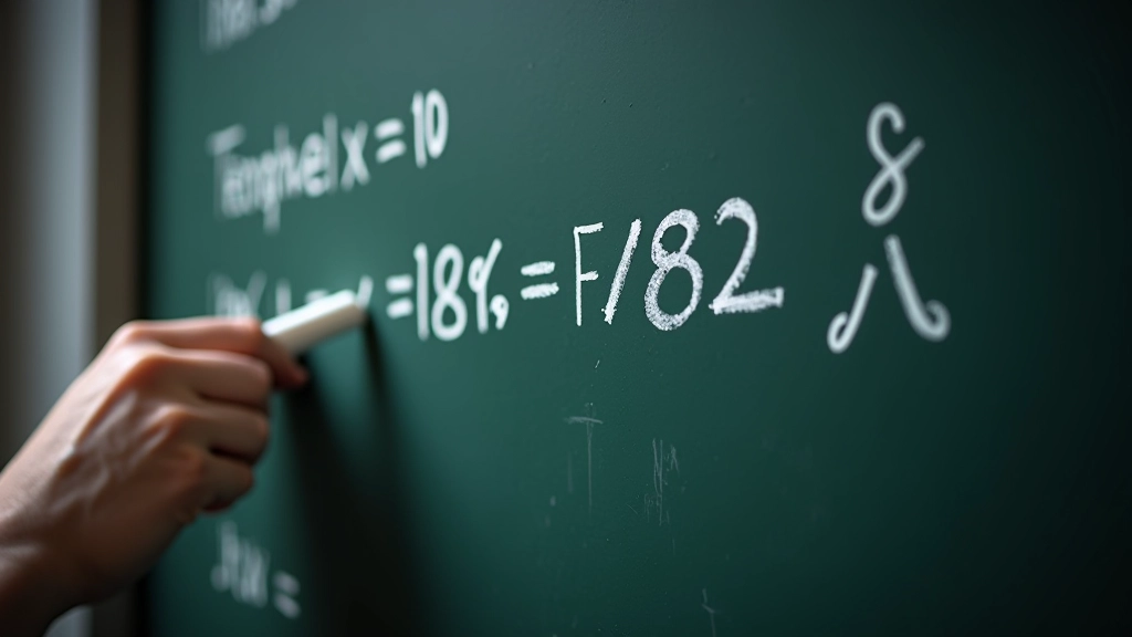 Mathematische Formel auf einer Tafel mit Kreide geschrieben, zeigt die Berechnung von Entgeltpunkten mit Zahlenbeispielen