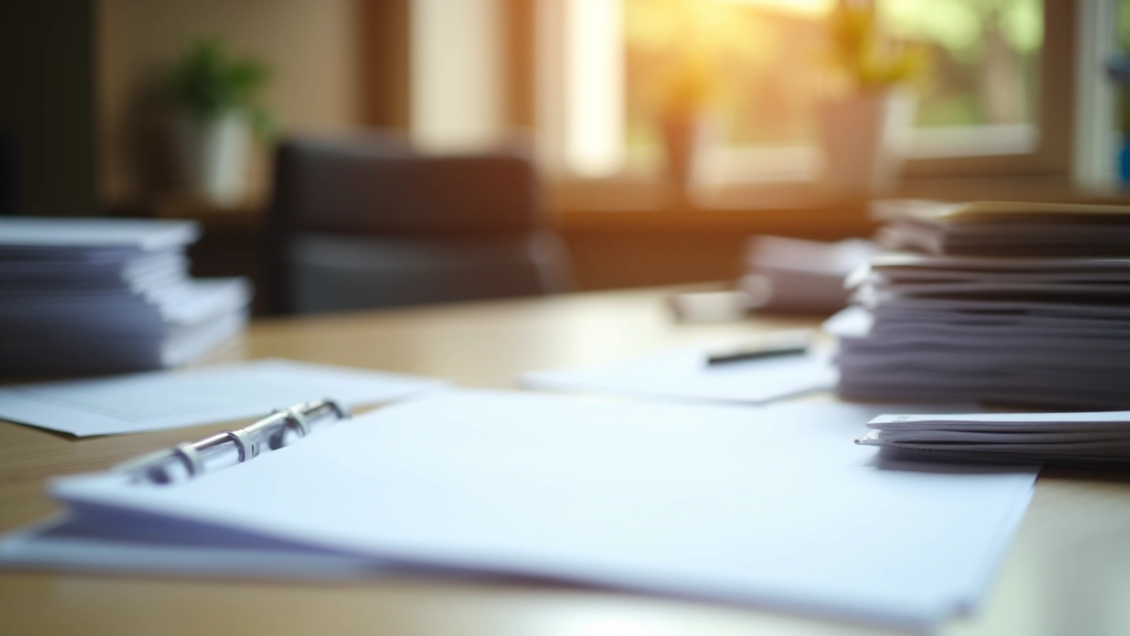 Organisierte Dokumentation mit Ordnern und Notizbuch für Rentenverwaltung