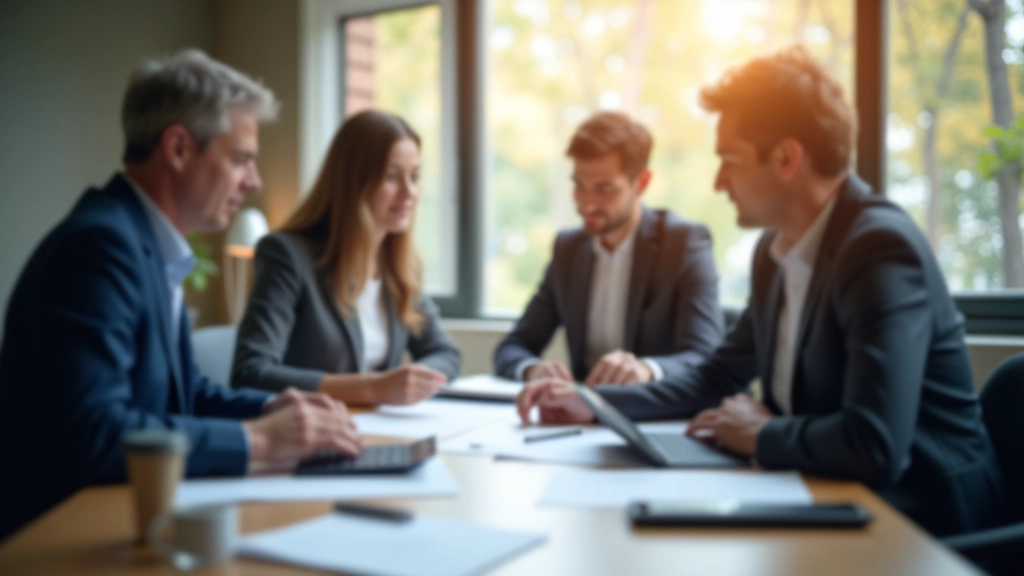 Team von Rentenberatern bei der Zusammenarbeit und Dokumentenanalyse